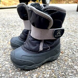 Kamik Toddler Snow Boots size 5 Black/Grey